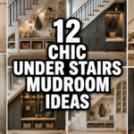 Chic Mudroom Under Stairs Ideas