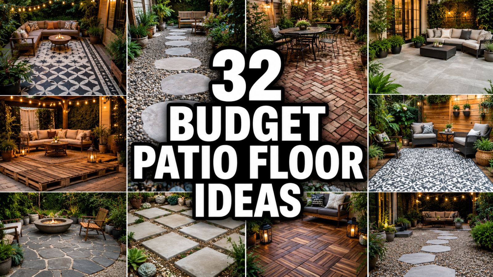 32 Budget Patio Floor Ideas That Look Expensive