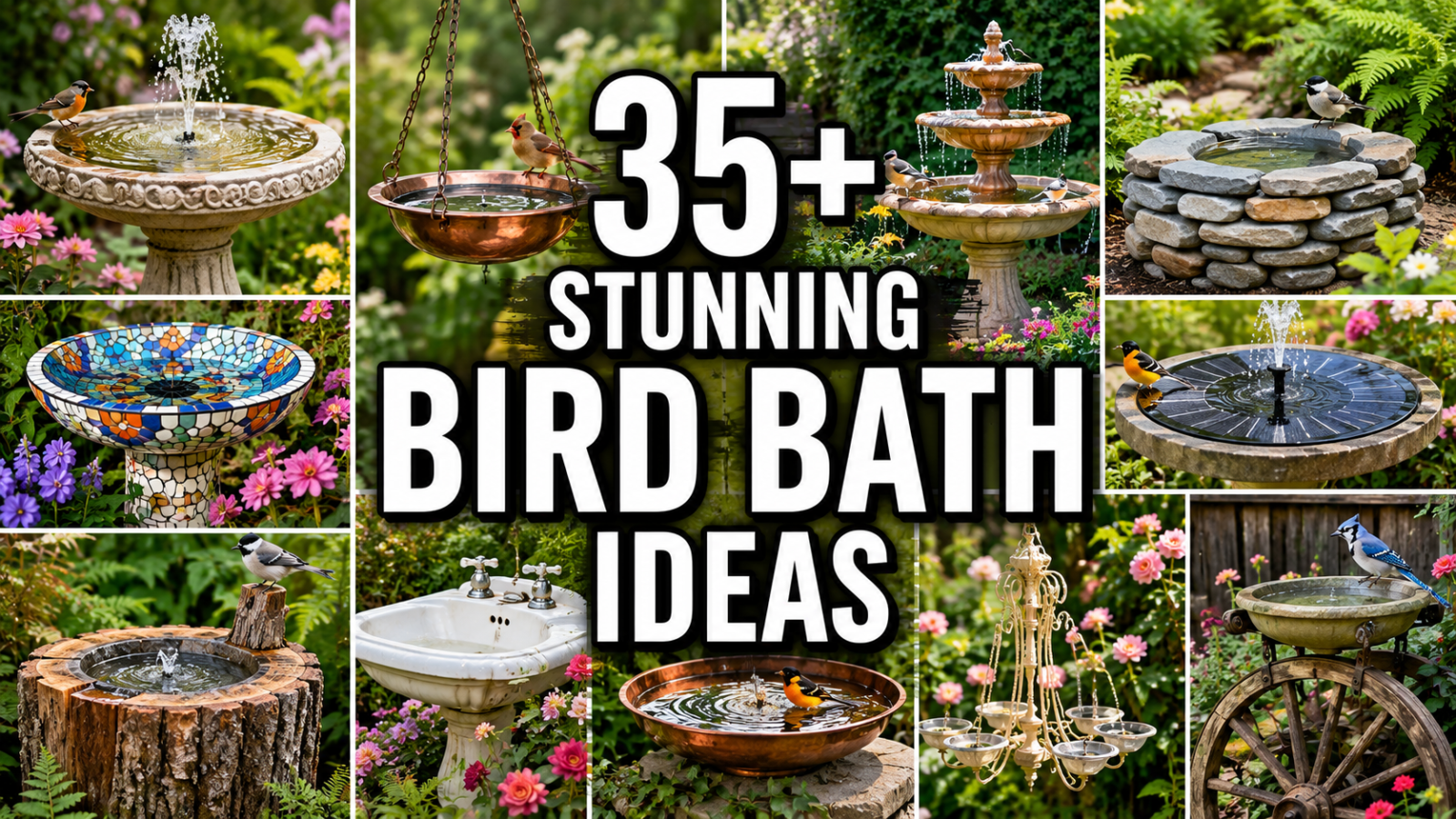 35+ Stunning Bird Bath Ideas to Transform Your Garden into a Bird Paradise