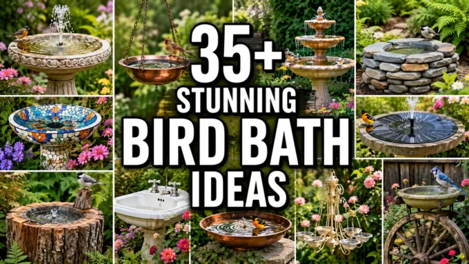 35+ Stunning Bird Bath Ideas to Transform Your Garden into a Bird Paradise