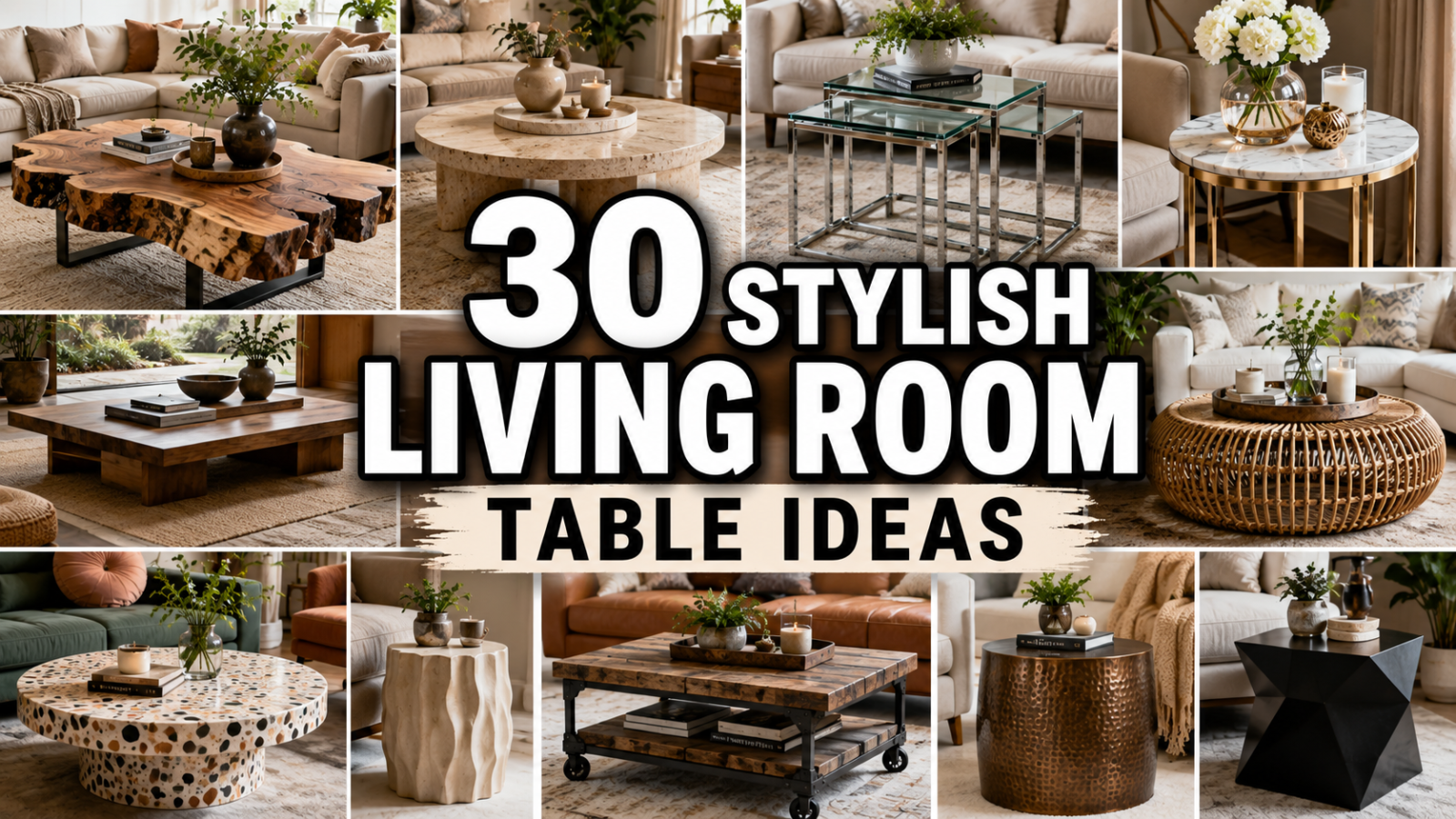 30 Stylish Living Room Table Ideas