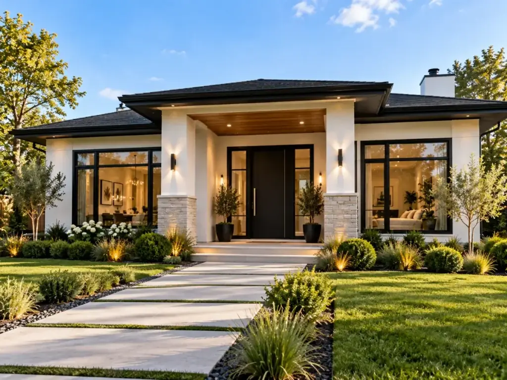 Black and White Contemporary Bungalow - modern bungalow designs
