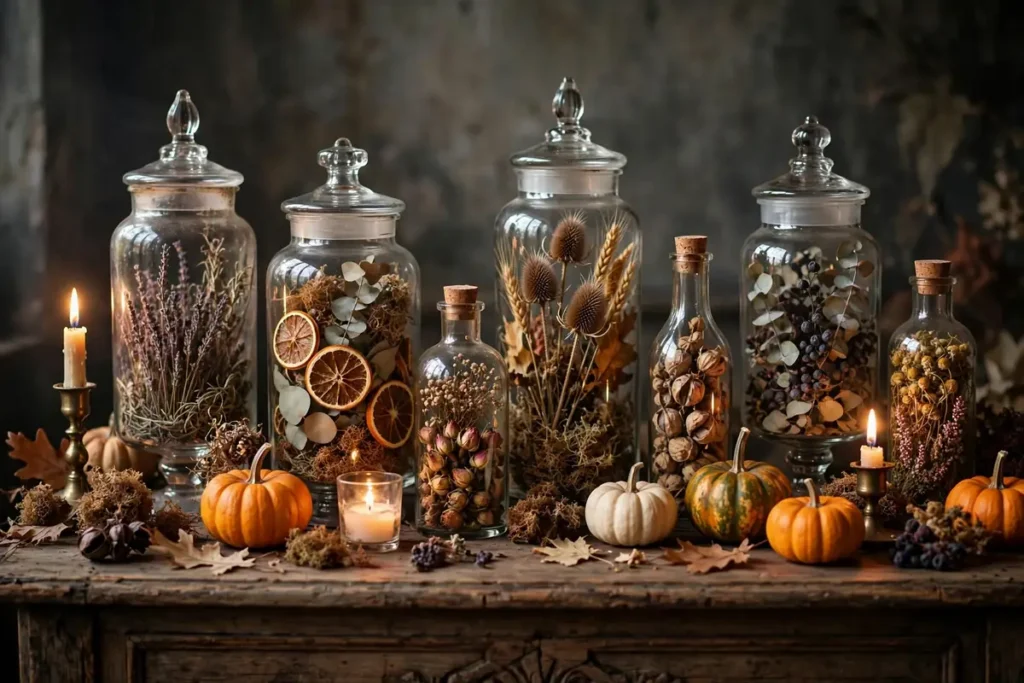 Apothecary Jar Display - indoor halloween decor ideas