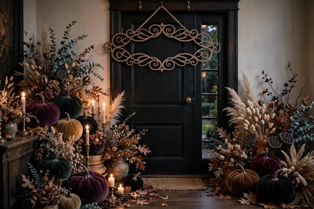 Halloween Welcome Sign in Script - indoor halloween decor ideas