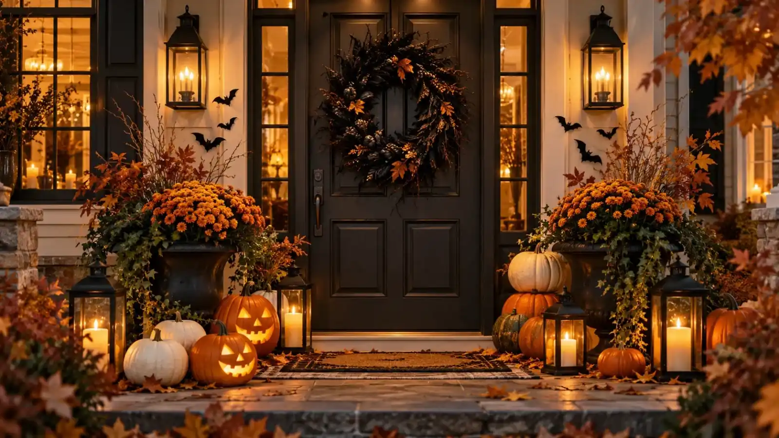Halloween front door decor ideas