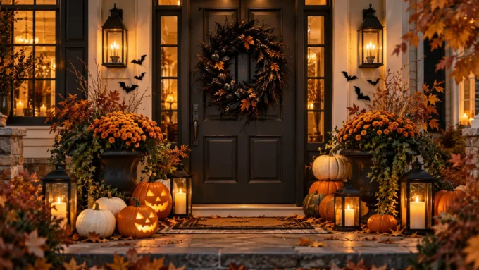 Halloween front door decor ideas