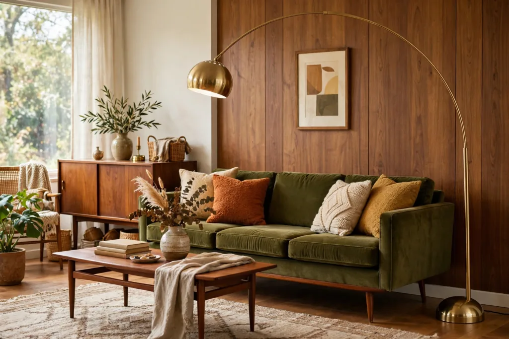 Arc Floor Lamp - mid century modern living room decor ideas