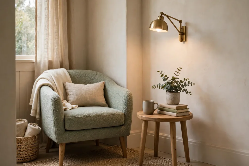 Corner Reading Nook - small living room decor ideas