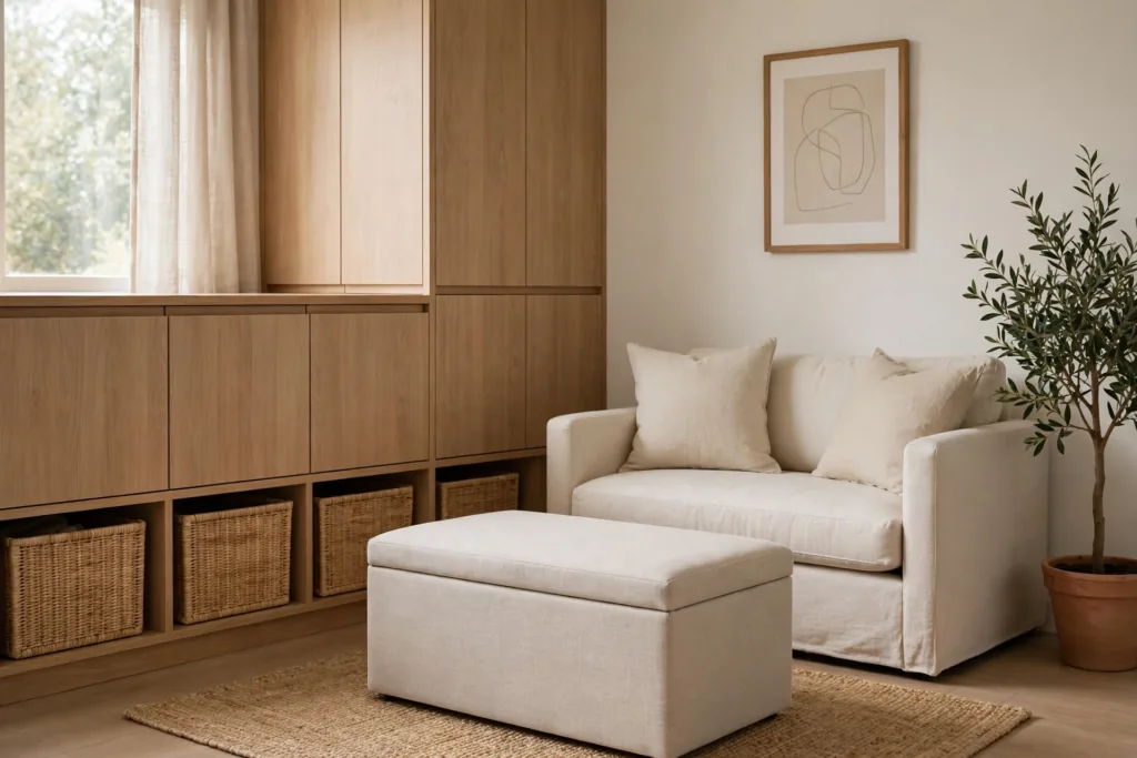 Hidden Storage Solutions - small living room decor ideas