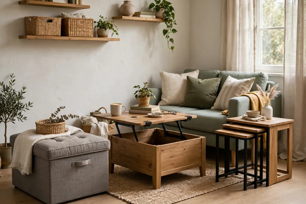Multifunctional Furniture - small living room decor ideas