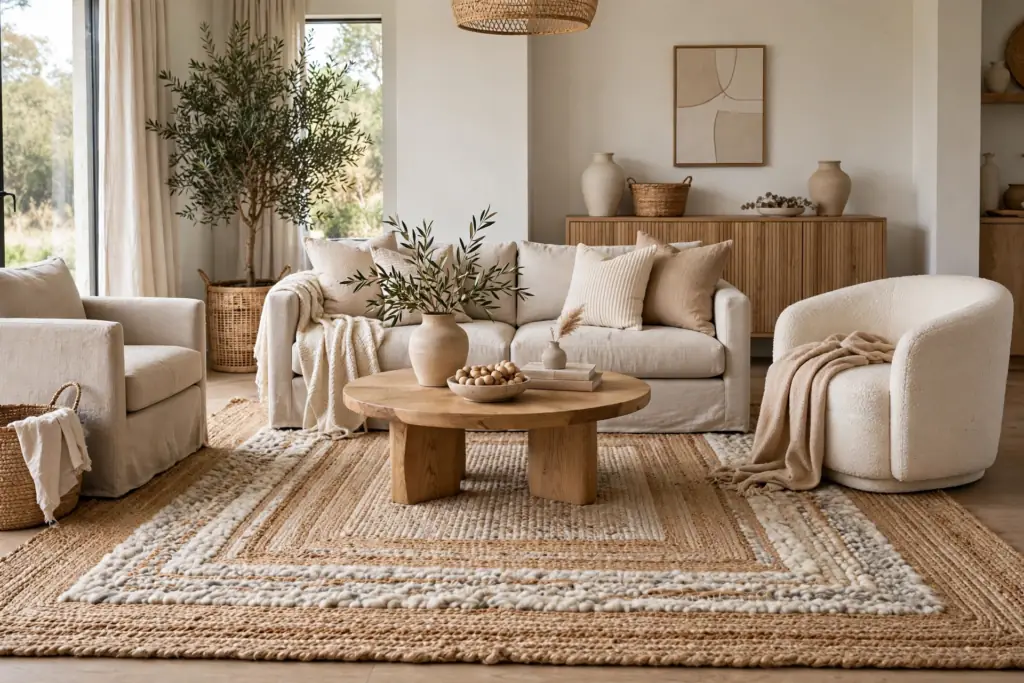 Oversized Area Rug - living room decor ideas