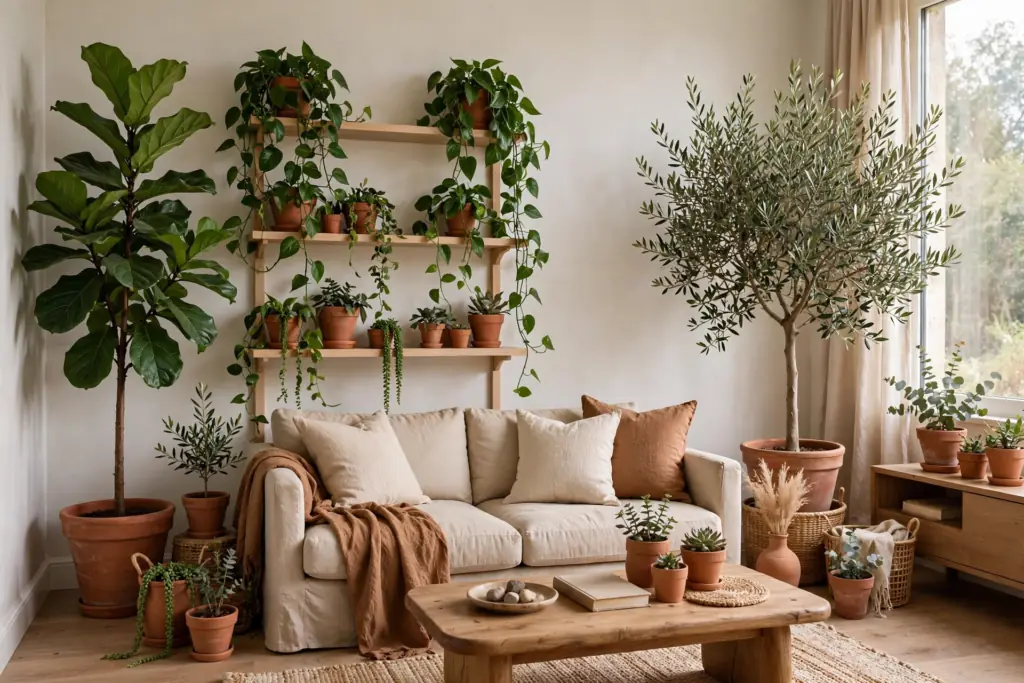 Indoor Plants and Greenery - living room decor ideas