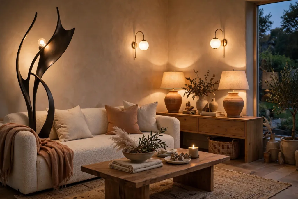 Layered Lighting Design - living room decor ideas