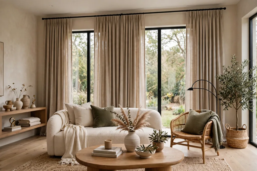 Floor-to-Ceiling Curtains - living room decor ideas
