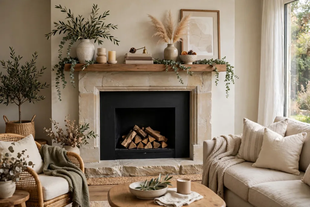 Fireplace Mantel Styling - living room decor ideas