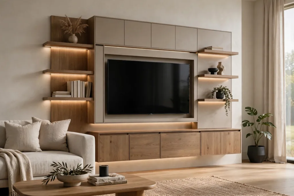 Sleek Media Wall - living room decor ideas