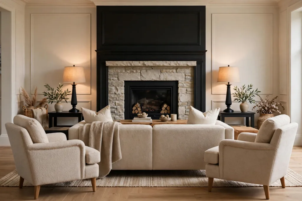Symmetrical Furniture Layout - living room decor ideas