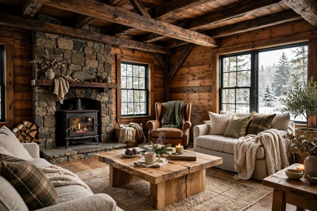Natural Wood Elements - cozy living room ideas