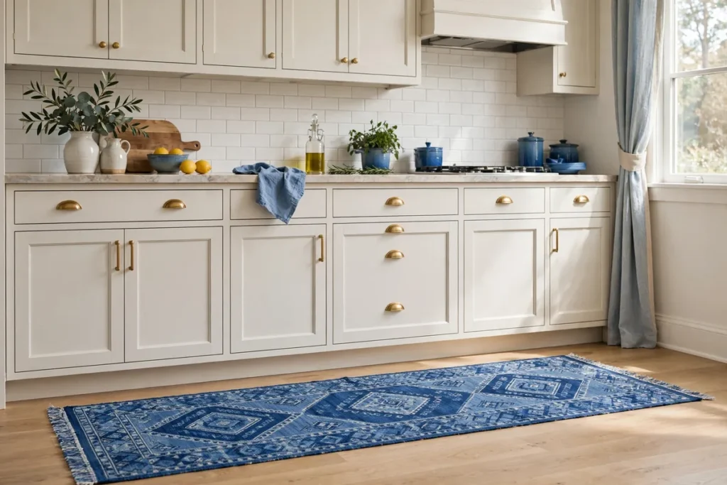 Blue Kitchen Rug Runner - blue kitchen ideas