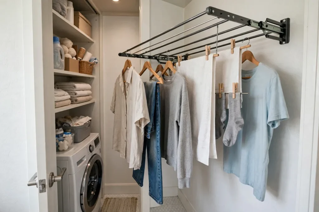 Pull-Out Drying Rack - laundry closet ideas