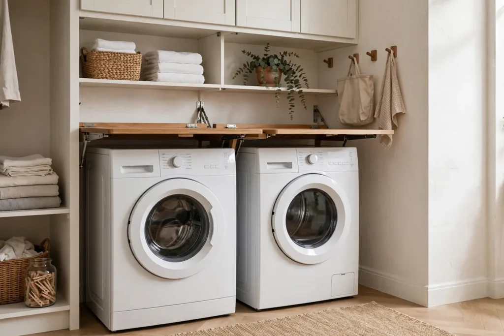 Folding Counter Over Front Loaders - laundry closet ideas