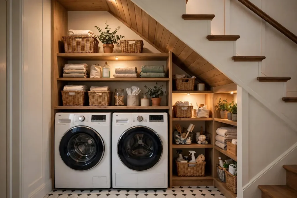 Under-Stair Laundry Closet - laundry closet ideas