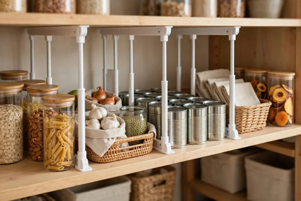 Expandable Shelf Dividers - pantry organization ideas