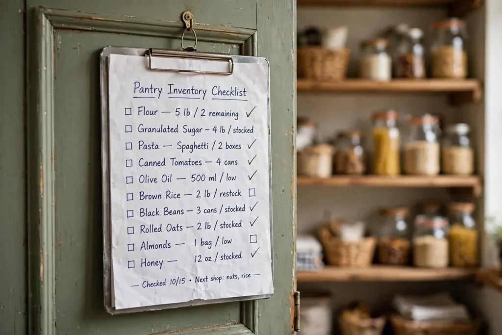 A Pantry Inventory Checklist - pantry organization ideas