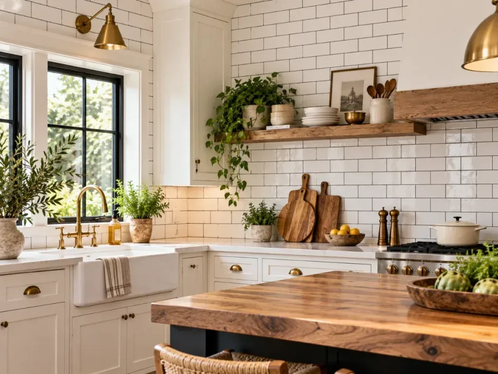 Subway Tile Backsplash - modern farmhouse kitchen ideas