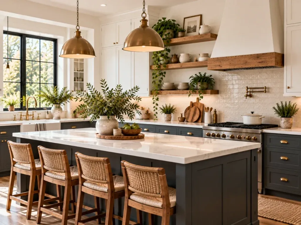 Two-Tone Kitchen Cabinets - modern farmhouse kitchen ideas